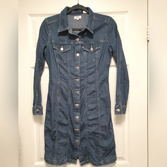 Levis Denim long-sleeved mini dress (sml) - Picture 1 of 5